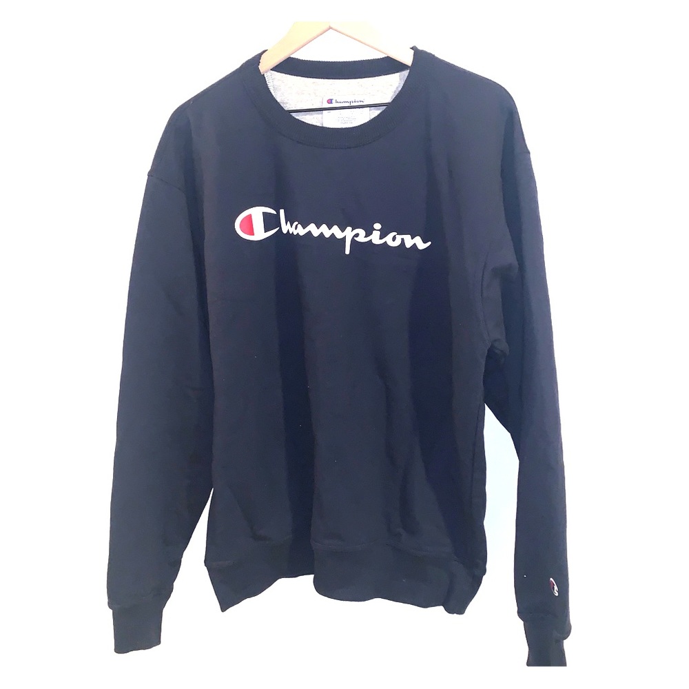 Navy Blue Champion Crew Neck Size L